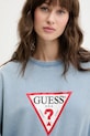 Guess Jeans bluza bawełniana niebieski W5GQ19.KCTJ1