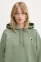 Βαμβακερή μπλούζα Carhartt WIP Hooded Nelson Sweat πράσινο I032741.1YFGD