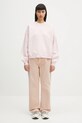 Carhartt WIP bluza bawełniana Benton Sweat I034511.2P7GD różowy