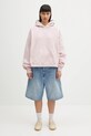 Carhartt WIP cotton sweatshirt Hooded Benton Sweat I034512.2P7GD pink
