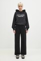 Martine Rose hanorac de bumbac Shrunken 625JS02002D negru
