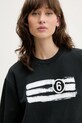 MM6 Maison Margiela bluza bawełniana czarny S62GU0139.M25004.900