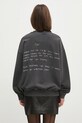 Одежда Хлопковая кофта Anine Bing Jaci Sweatshirt Lyrics A.08.10904 серый