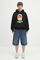 A Bathing Ape cotton sweatshirt Crystal Ape Head Oversized Pullover 1L30214003 black