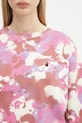 A Bathing Ape bluza bawełniana Map Camo Crewneck różowy 1L30213001