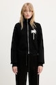 Palm Angels cardigan con aggiunta di lana Palms Knit Track applique nero PWHA061S25KNI0011003
