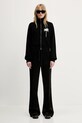 Palm Angels wool blend cardigan Palms Knit Track PWHA061S25KNI0011003 black
