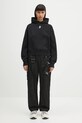 Bavlnená mikina JW Anderson Anchor Embroidery Cropped JW0216.PG1719.999 čierna