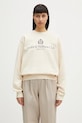 Sporty & Rich cotton sweatshirt H&W Crest Crewneck cotton beige ST071606241CR01