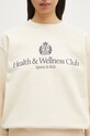 Sporty & Rich bluza bawełniana H&W Crest Crewneck beżowy ST071606241CR01