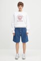 Sporty & Rich bluza bawełniana California Emblem Crewneck ST071606508WH01 biały