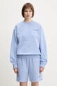Sporty & Rich cotton sweatshirt Wimbledon cotton blue ST071612201BL59