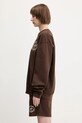 Sporty & Rich cotton sweatshirt Riding Club ST071612244BR03 brown SS25