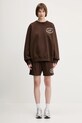 Sporty & Rich cotton sweatshirt Riding Club ST071612244BR03 brown