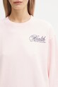 Sporty & Rich bluza bawełniana Health Script różowy ST071620078P140