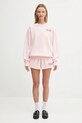 Sporty & Rich bluza bawełniana Health Script ST071620078P140 różowy