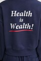 Хлопковая кофта Sporty & Rich Health Is Wealth Cropped тёмно-синий ST074602006BL106