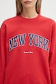 Sporty & Rich bluza bawełniana New York Ivy czerwony ST071602077RE15
