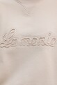 La Mania bluza oversize damska z bawełny BRODIE beżowy