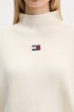 Памучен пуловер Tommy Jeans DW0DW21676 бежов