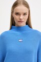 Tommy Jeans sweter bawełniany niebieski DW0DW21676