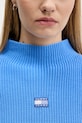 Памучен пуловер Tommy Jeans DW0DW21676 син