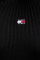 Βαμβακερό πουλόβερ Tommy Jeans DW0DW21676 μαύρο