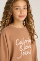 Dětská mikina Calvin Klein Jeans IG0IG02760.PPYA hnědá