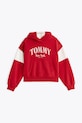Tommy Hilfiger hanorac de bumbac pentru copii KG0KG08520.PPYA rosu SS25