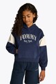 Tommy Hilfiger hanorac de bumbac pentru copii print bleumarin KG0KG08520.PPYA