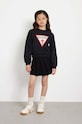 Дитяча бавовняна кофта Guess без капюшона чорний J4YQ22.KA6R4.PPYA