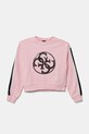 Guess bluza bawełniana dziecięca aplikacja różowy J5RQ02.KAD74.PPYA