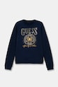 Guess bluza bawełniana dziecięca aplikacja granatowy J5RQ05.KAD74.PPYA