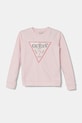 Дитяча бавовняна кофта Guess без капюшона рожевий K4YQ10.KA6R4.PPYA