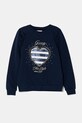 Guess bluza bawełniana dziecięca aplikacja granatowy K5RQ04.KAD74.PPYA