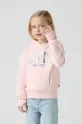 Levi's bluza dziecięca SEASONAL HOODIE z kapturem różowy 3EM195