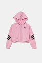 Дитяча кофта adidas з капюшоном рожевий JD1300