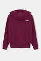 The North Face bluza bawełniana dziecięca FZ OVERSIZE LIGHT HOODIE NF0A89HG6EO1 fioletowy SS25