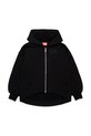 Детская хлопковая кофта Diesel SFPERU SWEAT-SHIRT с капюшоном чёрный J02200