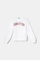 Дитяча бавовняна кофта United Colors of Benetton бавовна білий 3J68C10MX.G.Seasonal