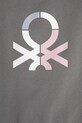 Fete United Colors of Benetton hanorac de bumbac pentru copii 3J68C10MX.G.Seasonal gri
