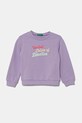 Detská bavlnená mikina United Colors of Benetton bavlna fialová 3J70G10HX.P.Seasonal