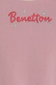 Fete United Colors of Benetton hanorac de bumbac pentru copii 3J70G10HX.P.Seasonal roz