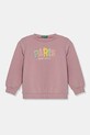 United Colors of Benetton hanorac de bumbac pentru copii imprimeu roz 3J68G10J0.P.Seasonal