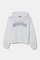 Детская хлопковая кофта United Colors of Benetton с капюшоном белый 3J68C204D.G.Seasonal