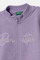 Девочка Детская хлопковая кофта United Colors of Benetton 3J70G503N.P.Seasonal фиолетовой