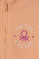 Девочка Детская хлопковая кофта United Colors of Benetton 3J70G503N.P.Seasonal оранжевый