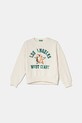 United Colors of Benetton hanorac de bumbac pentru copii imprimeu bej 3J68C10NX.G.Seasonal