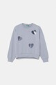 Дитяча бавовняна кофта United Colors of Benetton без капюшона блакитний 3J68C10NX.G.Seasonal