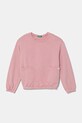 United Colors of Benetton hanorac de bumbac pentru copii uni roz 3UNIG10IO.P.Seasonal